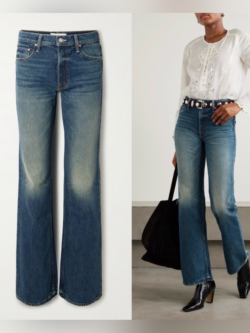 NWT MOTHER SUPERIOR Jeans Lil’ Mother Lil’ Reifler After Midnight Blue Size 29 - Picture 16 of 16